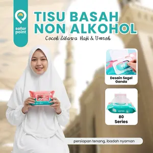 SAFAR POINT Tisu Basah Bayi Tanpa Alkohol & Pewangi Isi 80 Lembar Aman untuk Bayi 0-3 Tahun Harga Murah Membersihkan
