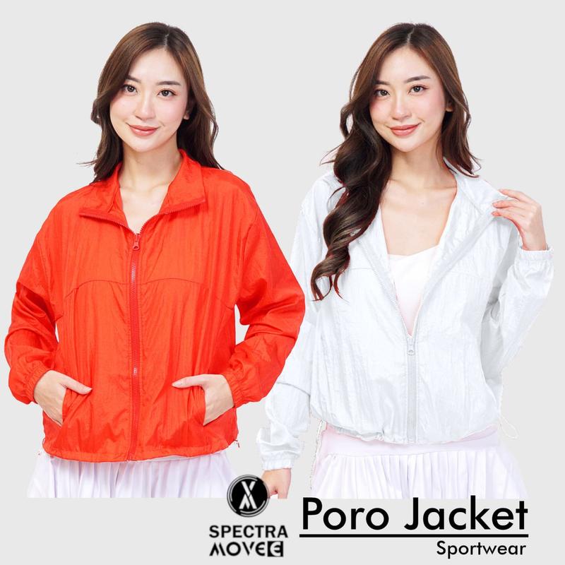 Product Introduction of Jaket PORO merah putih olahraga wanita gym murah baju olahraga tangan panjang zumba aerobic Sport 1