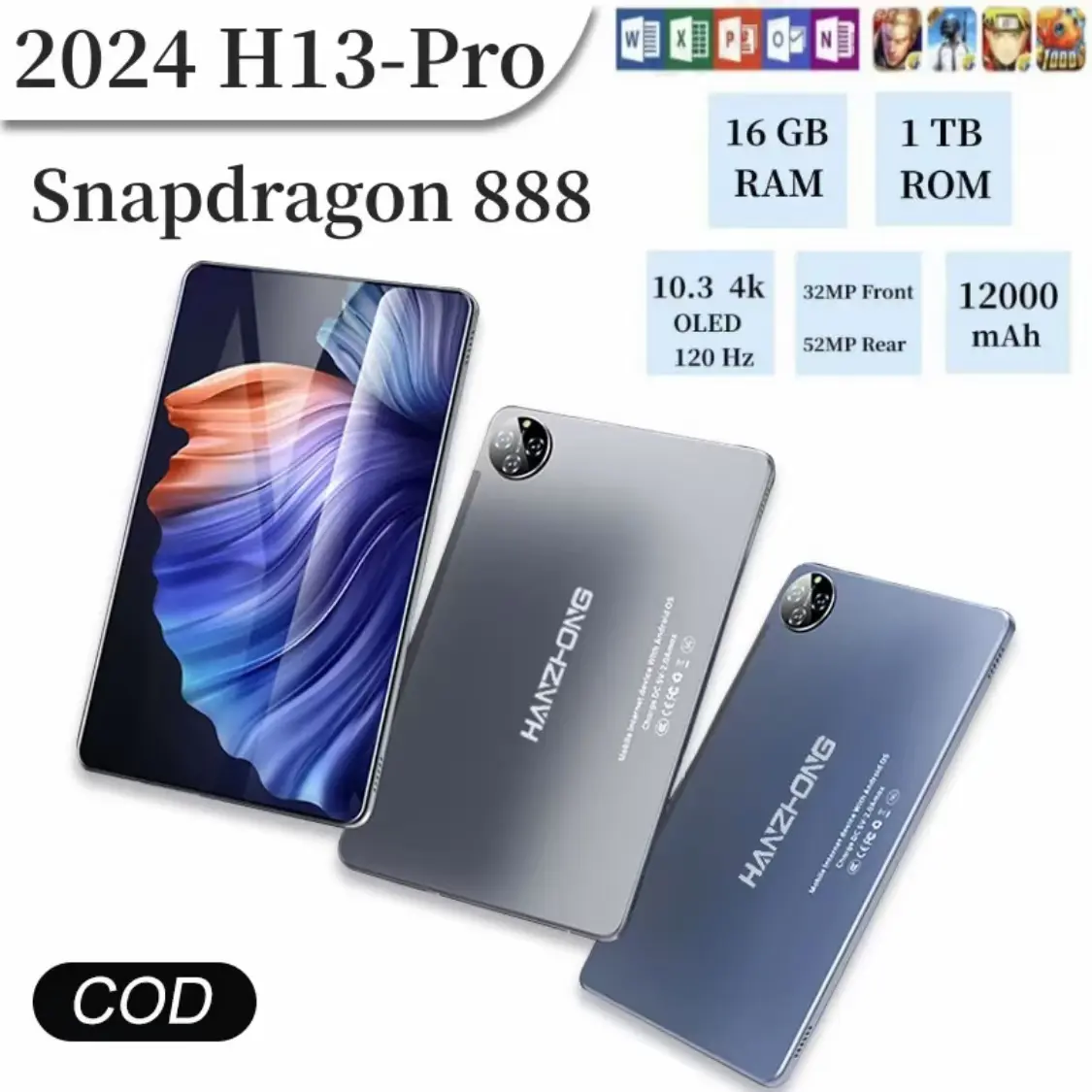2025{Aktivitas ruang langsung }COD  Tablet Han.Z MatePad H13 Pro 10,3 inci baru [16GB+1TB] Pengalaman profesional seperti PC | Tampilan layar penuh warna asli OLED 120Hz l ultra-tipis | ultra-portabel Wifi