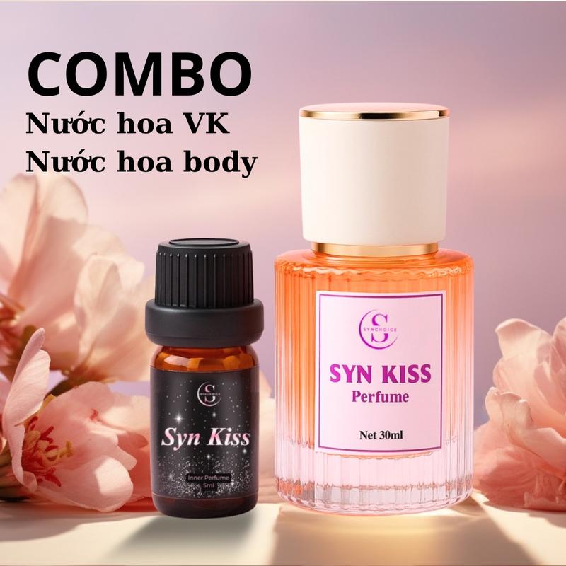 Synkiss Combo Nước Hoa Body 30Ml & Nước Hoa Vk 5Ml Dạng Nhỏ Chăm Sóc Cơ Thể Thơm Toàn Ngày Dài An Toàn Cho Da Sang Trọng Quý Phái - Cosmetic 