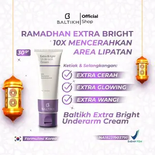BALTIKH Pemutih Keti. dan Slengki.- Extra Bright Underarm Cream with Bakuchiol Extract + Niacinamide & Collagen Ekstra Cerah dan Wangi Pencerah Ketiak