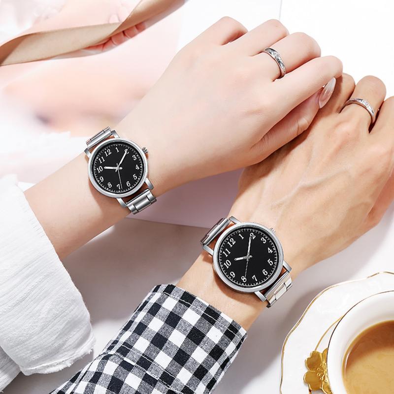 Đồng Hồ Cặp Đôi, Dây Thép Cho Phụ Nữ Và Nam Giới, Đồng Hồ Cặp Đôi, Bán Theo Cặp 1