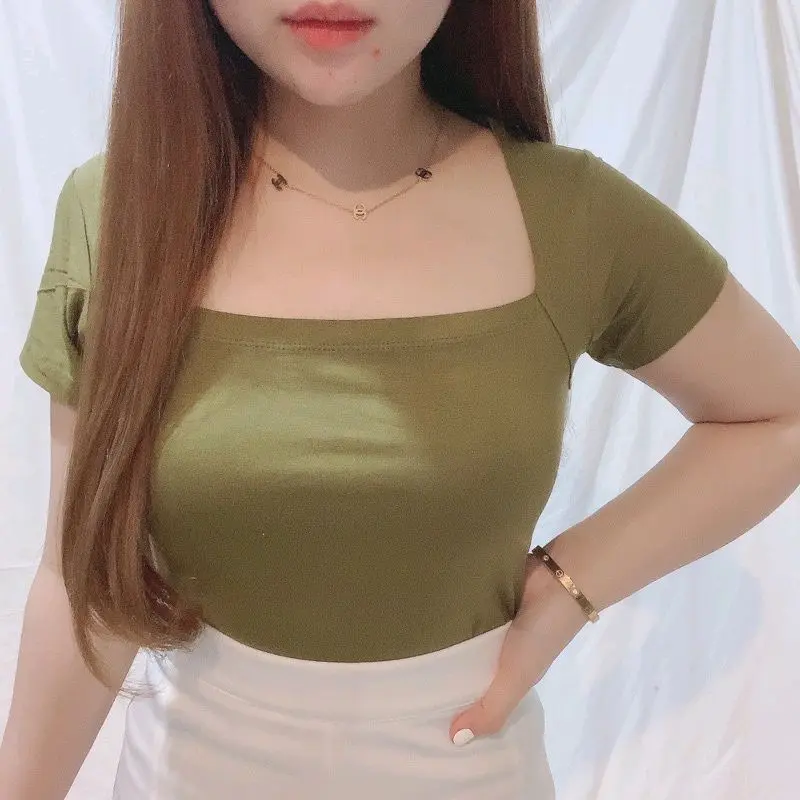 SquareNeck Top | Blouse Kaos Polos Atasan Wanita Spandex Rayon | 7