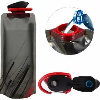 TaffSPORT Botol Minum Lipat Camping Hiking Drinking Bottle 700ml - S29 | Botol Air Olahraga | Botol Lipat 700ml BPA Free 2