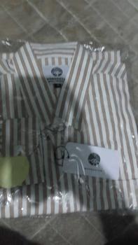 Product Review of Kemeja Pria Garis WOODCUTTER Basic Butcher Stripe - Brown Lengan Panjang from I**u A**d 0