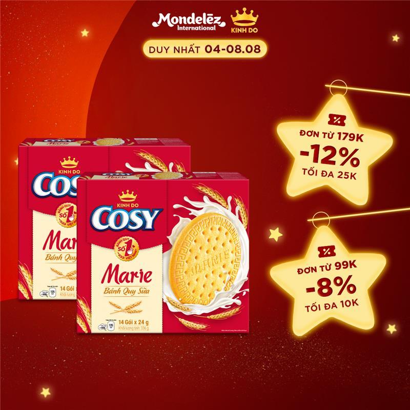 Bánh Quy Sữa Cosy Marie, Combo 2 Hộp x 336G