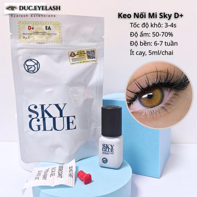 Keo nối mi Sky D+, Sky S+, khô 1-2s, 3-4s, 5ml, ít cay, nối mi, tạo fan, dụng cụ nối mi / Đức Eyelash Women Nữ Cosmetic Trang Điểm Mỹ Phẩm