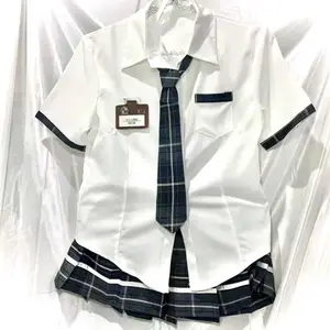 Sexy Lingerie Japaese Mini Skirt Cosplay Set Seragam Siswa kostum 2A183