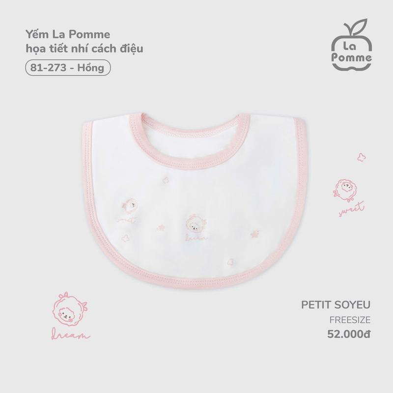  La Pomme | Yếm cho bé sơ sinh chất petit  sợi tre - mềm mịn họa tiết đáng yêu. LP003 
