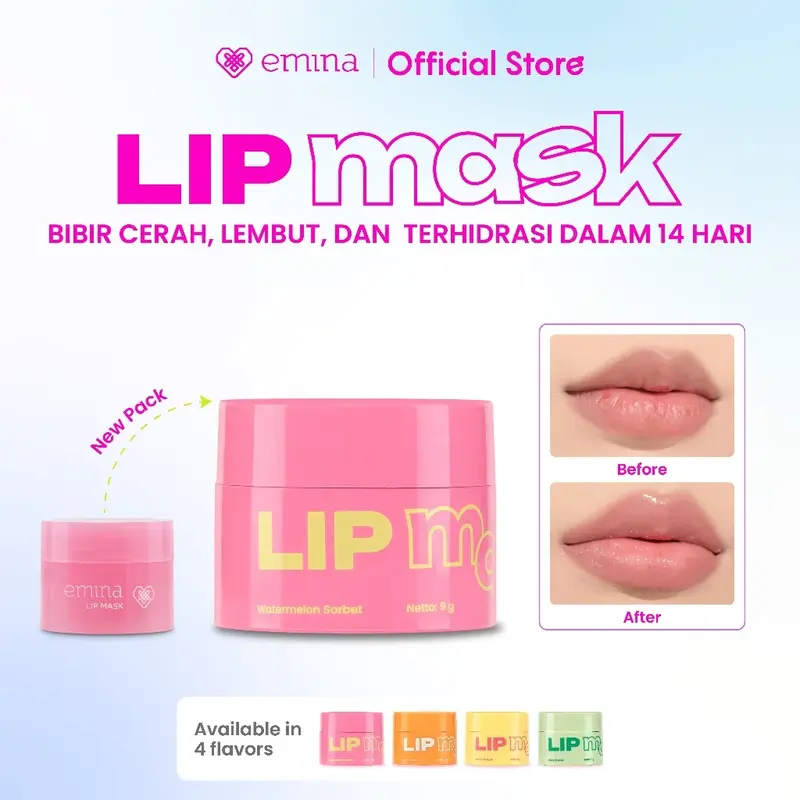 Emina Lip Mask 9gr Pelembab Bibir Kering | Lip Care 2