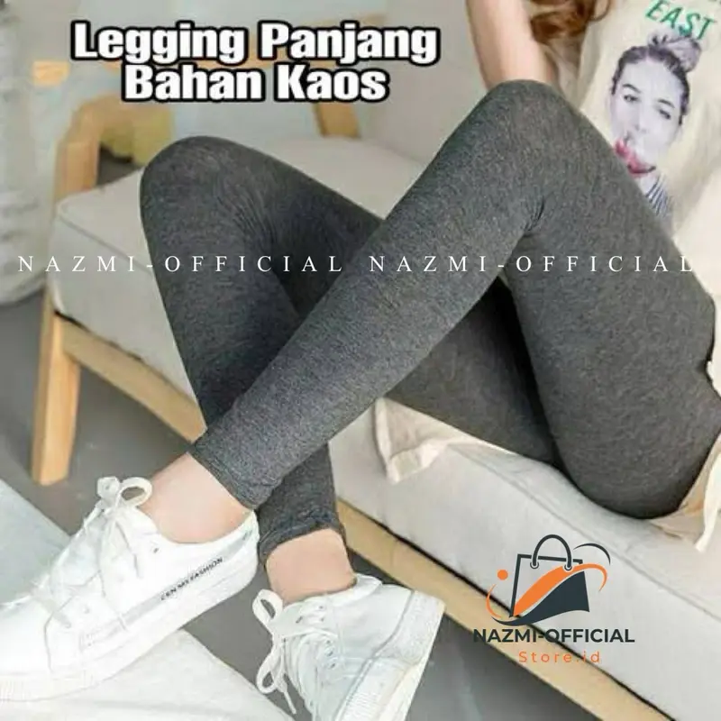 NAZMI legging PANJNG SHOFT RAYON bahan spandek kaos standar jumbo simple cuci kering 1