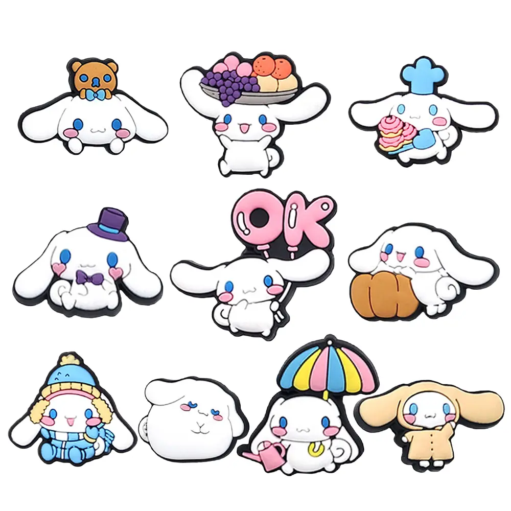 Sepatu Laris Tempelan 1 Buah Sandal Karakter Cinnamoroll DIY Kartun Anjing Pin PVC Menghias Aksesori Lucu Kancing Sepatu untuk Hadiah Pesta Anak-anak
