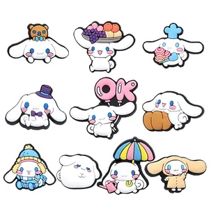 Sepatu Laris Tempelan 1 Buah Sandal Karakter Cinnamoroll DIY Kartun Anjing Pin PVC Menghias Aksesori Lucu Kancing Sepatu untuk Hadiah Pesta Anak-anak
