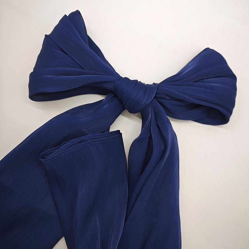Product Introduction of Summer New Solid Color Soft and Shiny Silk Scarf Long Scarf Headscarf Shawl 13