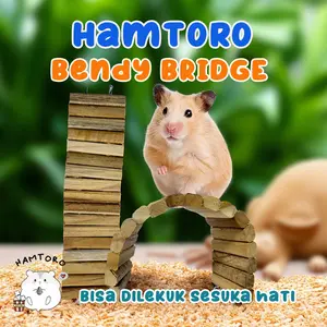 Bendy Bridge Jembatan Hamster Kayu Fleksibel P 20, L 4