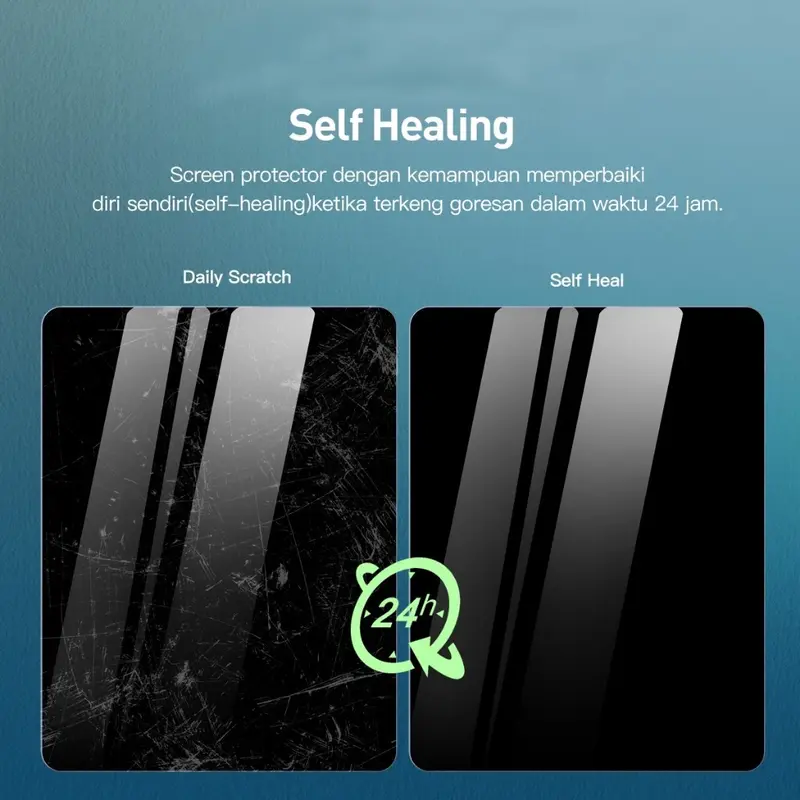 Hydrogel kompatibel IPAD 9 Gen 5/6/7/8/10 11 12  air 1 2 3 4 Air2 Air1 Air3 Air4 Air5 Pro 5G mini 2018 2020 2021 2022 2023 2024 Tempered glass apple screen protector Matte anti glare minyak anti gores blue uv clear bening 3