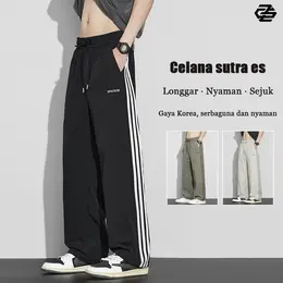 Celana Joger Pria Korean Style Sweatpants Training Baggy Pants Pinggang Karet