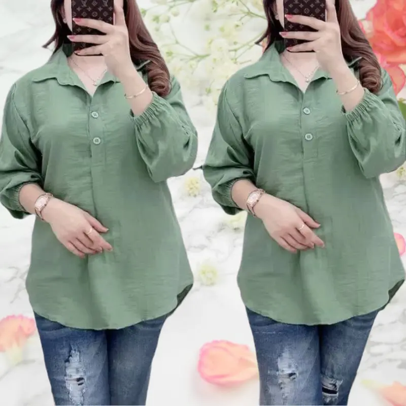 Paket Usaha 90 ribu dapat 3 pcs 3 model baju kemeja & blouse crinkle airflow kemeja  viral blouse baju floral 3