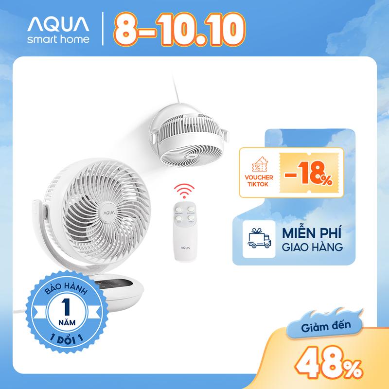[Độc quyền] Quạt mini để bàn Aqua FED2001R điều khiển từ xa, màn hình cảm ứng, hẹn giờ đến 7h, có thể treo tường - Bảo hành 12 tháng - Quạt Fan quatdien