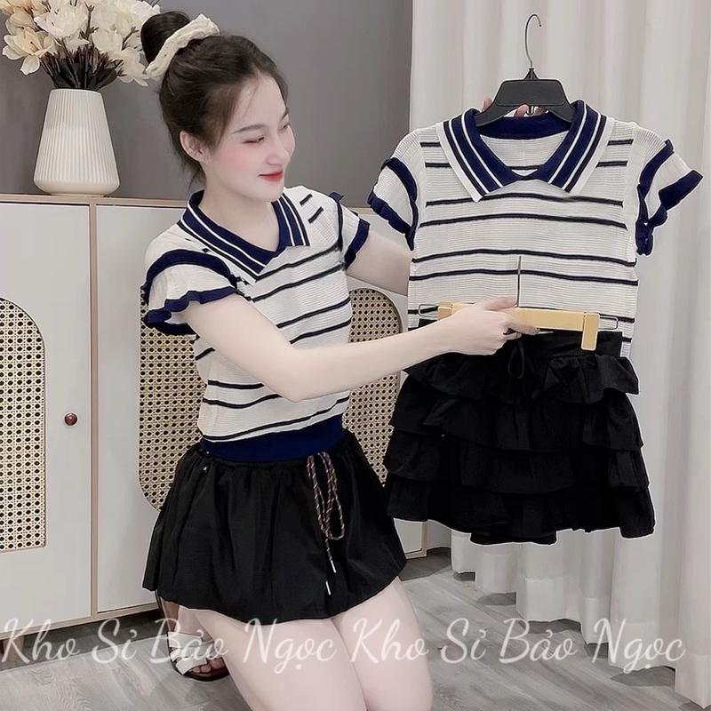 [S22 ] Áo Len Cánh Tiên , Chân Váy Ngắn Kho Sỉ Bảo Ngọc