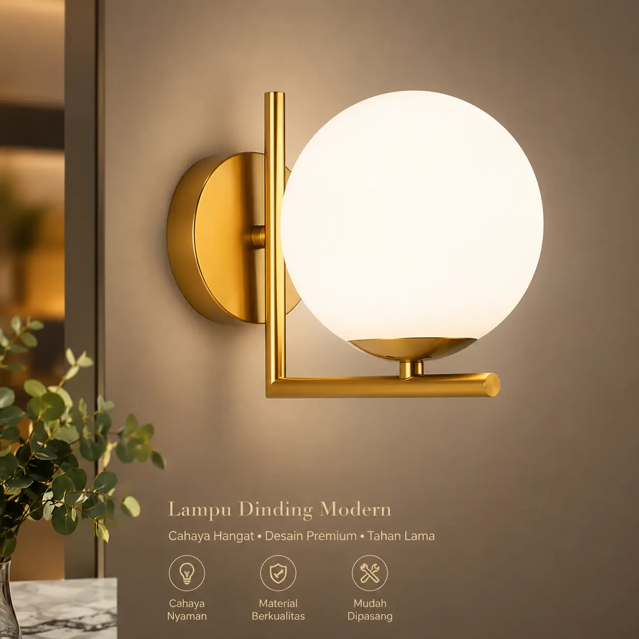Lampu Hias Dinding Bulat Fitting Bohlam Minimalis Modern LED Indoor Wall Light Lamp Nordic Living Room Home Decor Light