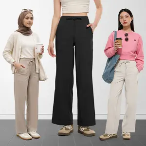 [ KKTOP X Series ] LYCRA Celana Olahraga Wanita Celana High Waist Training Oversize Pants Casual Jogger Nyaman High-Waist Cocok Untuk OOTD, Hangout, Olahraga Padel (X006)