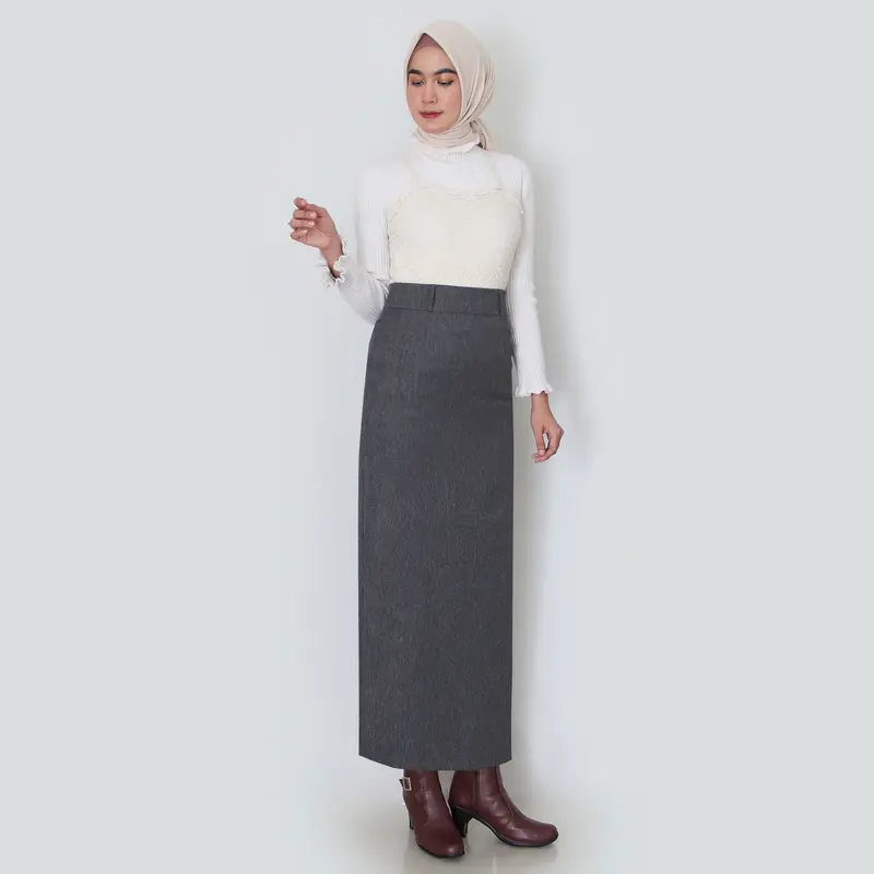 Rok Span Belah Belakang Rok Kerja Wanita Panjang Rok Formal Kantor Wanita 2