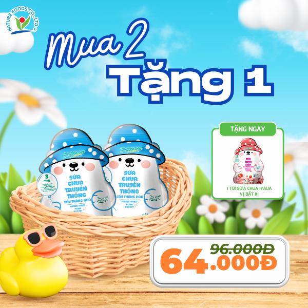  Sữa Chua Sấy Thăng Hoa IYaua Gấu Hạt Nút Vị Truyền Thống Túi 16G 