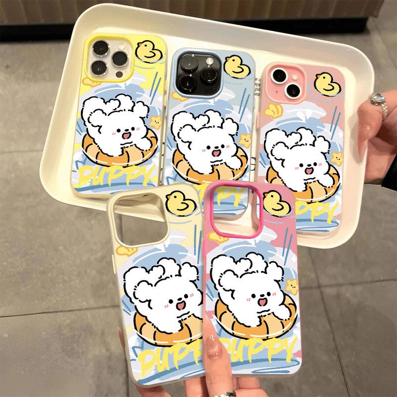 ins dopamine hè đường nét con chó in ốp lưng chống sốc bảo vệ điện thoại cho iPhone 18/17/16/15/14/13/12/11/Pro/Pro Max/X/XR/XS/XS Max,14/15/16 Plus,17 Air.