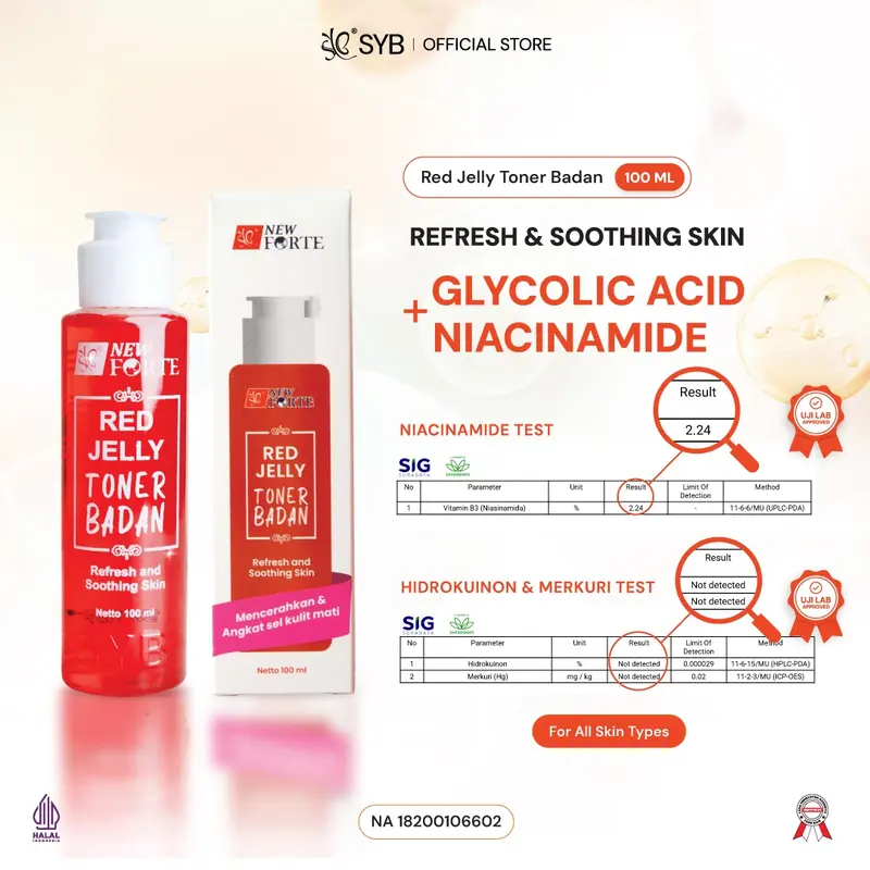 Toner Badan SYB  AHA Skinboost Body Toner 100ml - Toner Badan Angkat Daki 1