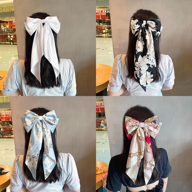 Aksesori rambut wanita busur besar jepit rambut klip spring Clips ...