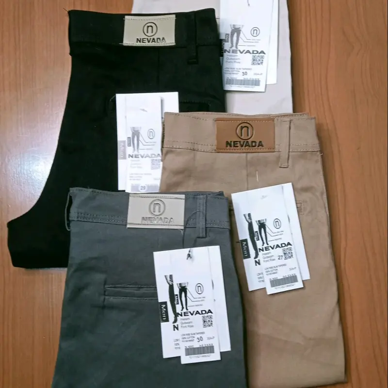 Celana Chinos Panjang Slim-Fitting Premium Abu Cream Hitam Moka Combed Slimfit Tebal Nyaman Katun Ankle Kain Pria Stretch Melar Casual Keren - Skinny 8