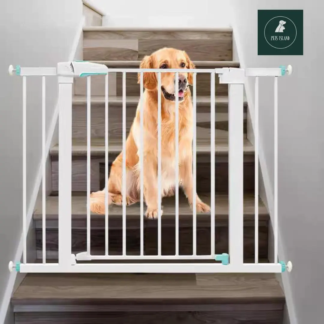 [PETS ISLAND]Auto Close Safety Gate for Pets Dog Children Baby Two Way Fence