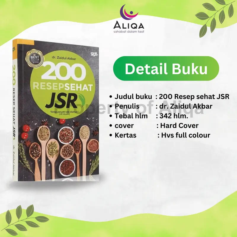 ORIGINAL BUKU 200 RESEP SEHAT JSR ORIGINAL dr ZAIDUL AKBAR FULL COLOR HARD COVER BONUS BUKU DZIKIR