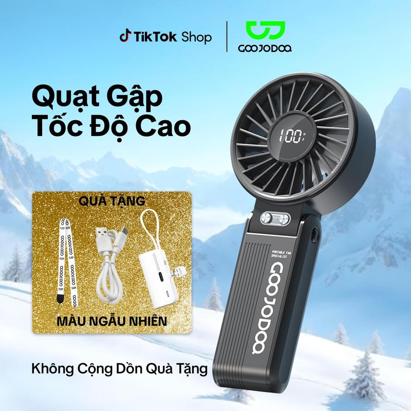 【GOOJODOQ*KOC/KOL  COMBO QUẠT GẬP CẦM TAY+SẠC MINI MÀU NGẪU NHIÊN. LÀM MÁT SIÊU TỐC TIỆN LỢI Phụ Kiện Mobile Usb PHÙ HỢP LÀM QUÀ TẾT, QUÀ CHO NGƯỜI YÊU