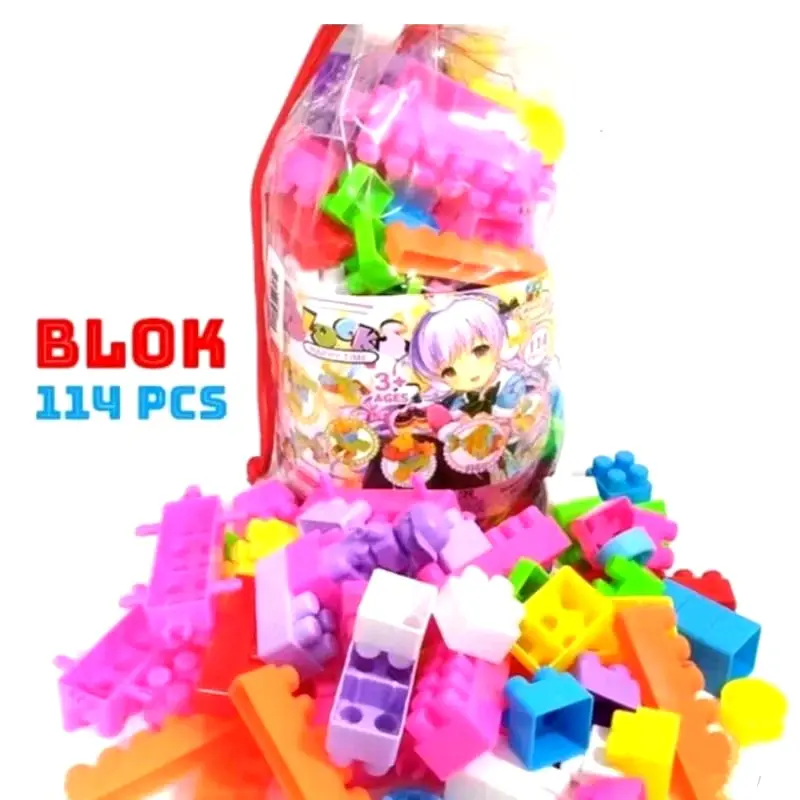 Mainan Edukasi Blok Susun Isi 114pcs, 102pcs, 78pcs Block Susun Edukasi Anak Toys 1