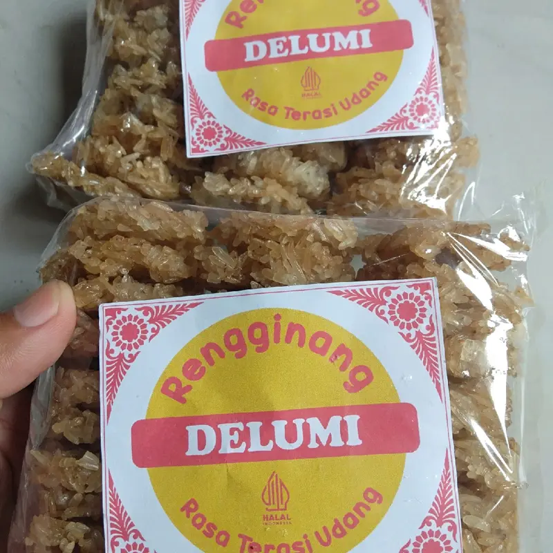 rengginang delumi rasa terasi udang ukuran mini isi 30 pcs masih mentah 1