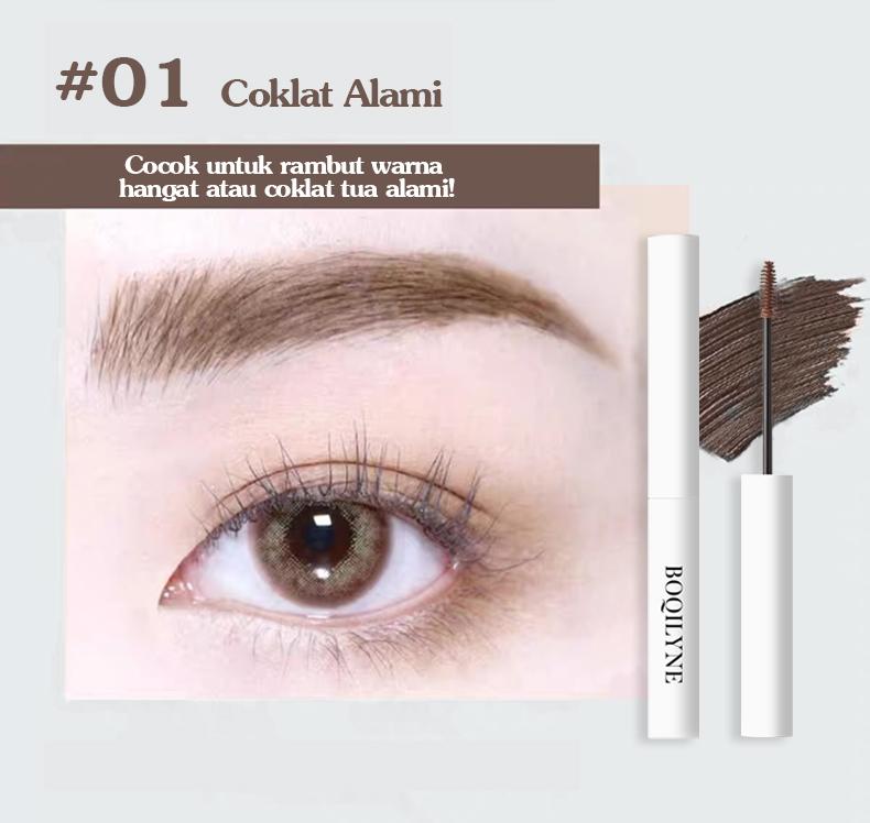 BOQILYNE Eyebrow & Mascara Tahan Air dan Keringat Tahan Lama Membuat Alis Terdefinisi Hingga 12 Jam Cocok untuk Penggunaan Sepanjang Hari