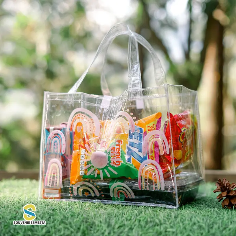 Tas Ultah Muat Kotak Bento / Tas Ulang tahun Anak / Goodie Bag MIKA TRANSPARAN 3