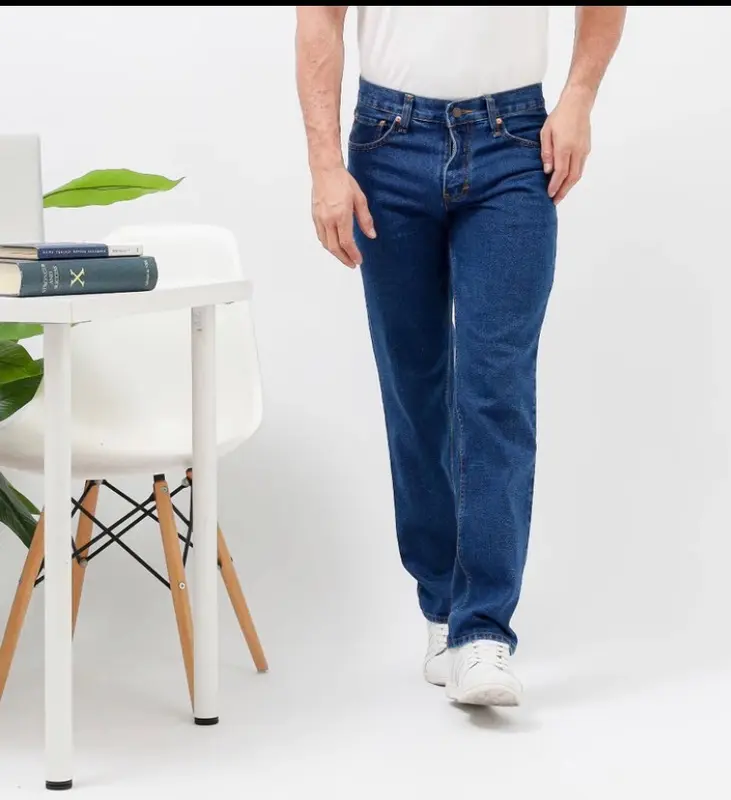 Celana Panjang Pria Jeans Standar Basic Reguler Pria Korean Style Fit Hitam Dewasa 2