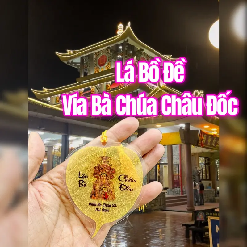 [Tặng Rùa Vàng]  Lá Bồ Đề Mẹ Diêu Trì Kim Mẫu trang trí ốp lưng, xe hơi, bóp tiền 6