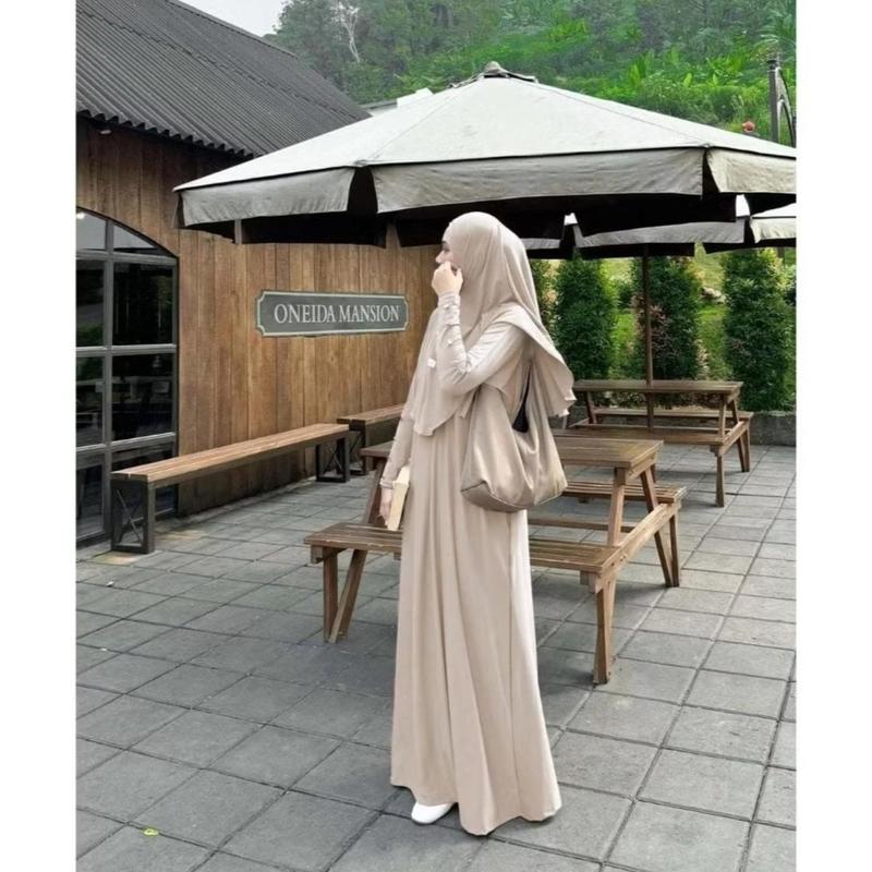 Gamis Set Syar'i Keyra Abaya Material Jersy!! 4