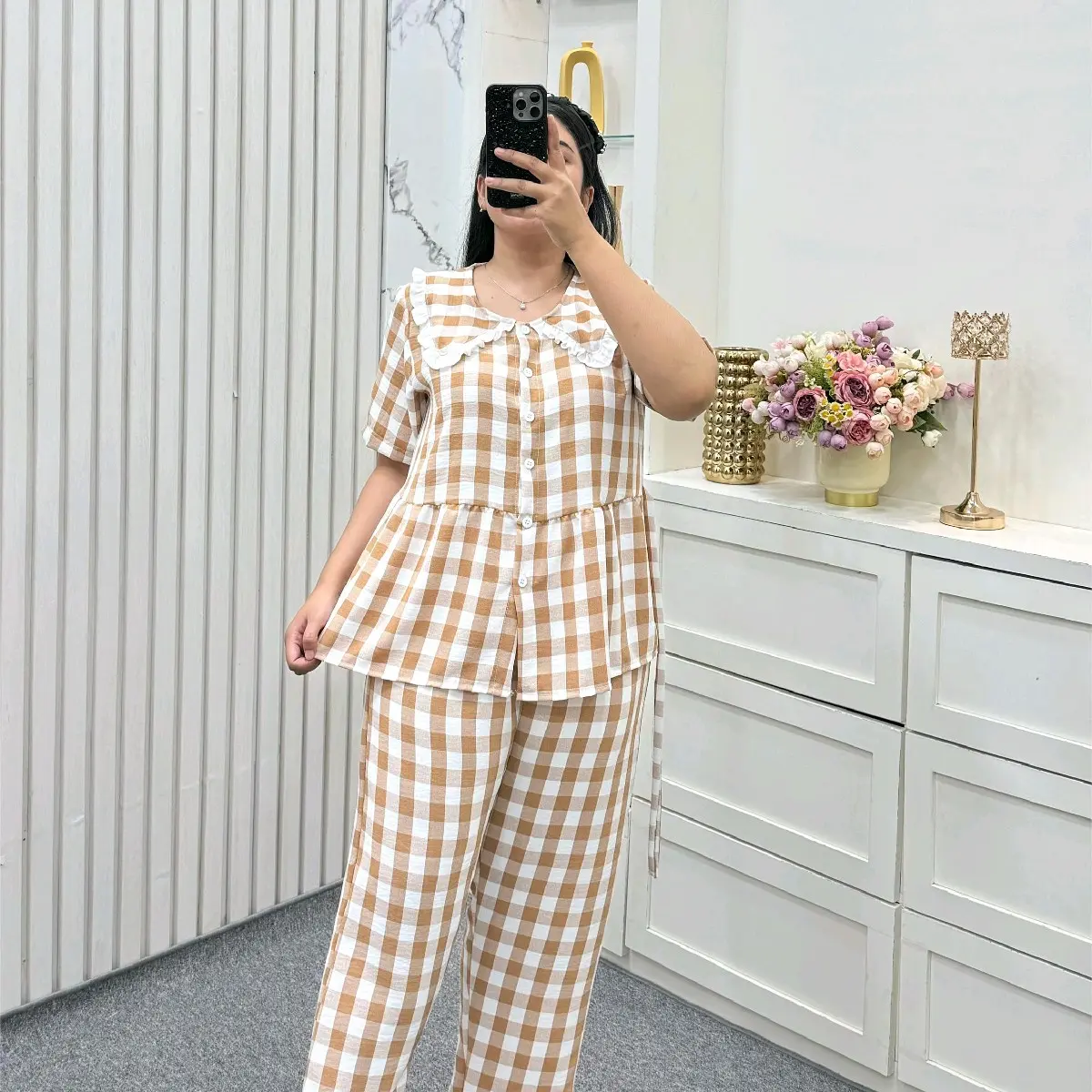 Kimmy Oneset By Annisa/ Baju Tidur/ Baju Santai Wanita Setelan Pendek Dewasa Piyama