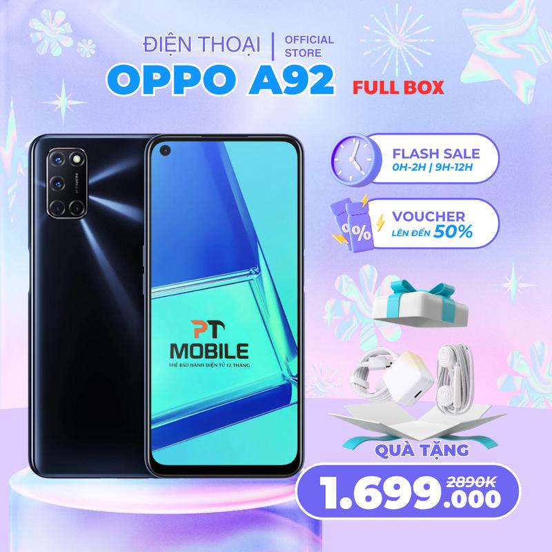 2nd hand Điện Thoại OPPO A92 8G 128GB Chíp Con Rồng Biểu Tượng Của Sự Mạnh Mẽ ,Pin Con Trâu 5000 Mah,Sạc TypeC Công Nghệ Mới