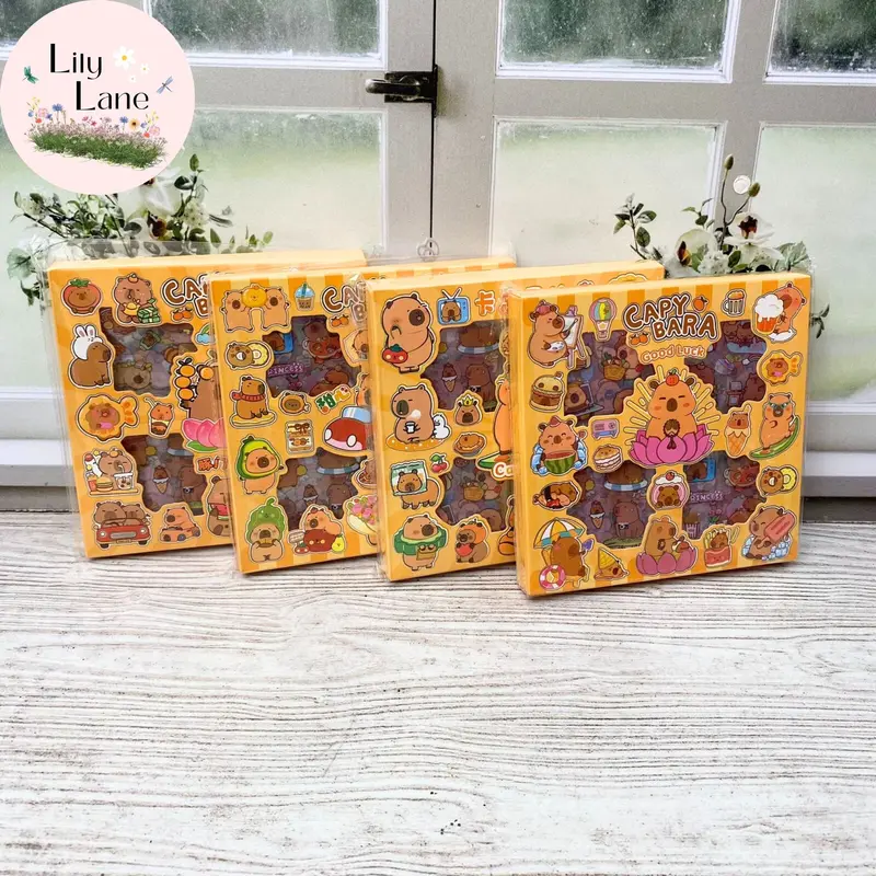 Stiker 100 Lembar Capybara Stationery Scrapbook 1