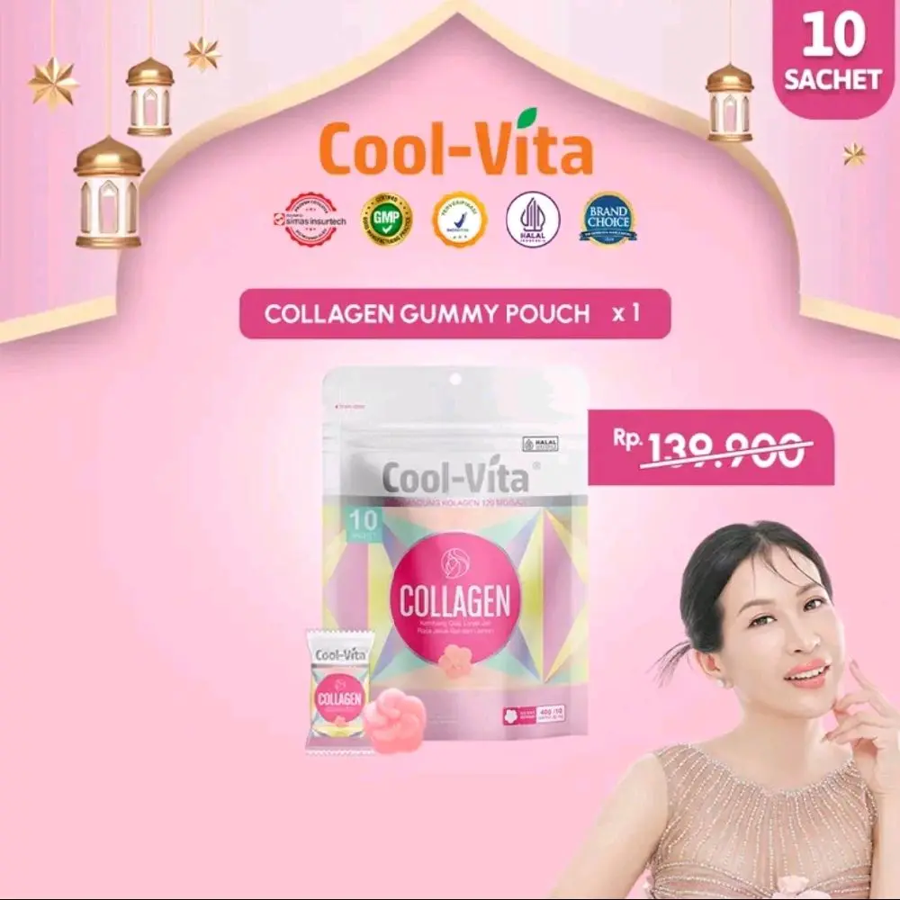 Coolvita COLLAGEN GUMMY isi ( 10 ) .Original 100% Ready stock jamin murah .