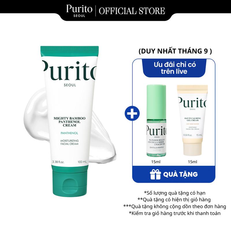 Kem Dưỡng Giúp Phục Hồi Da PURITO Mighty Bamboo Panthenol Cream 100ml
