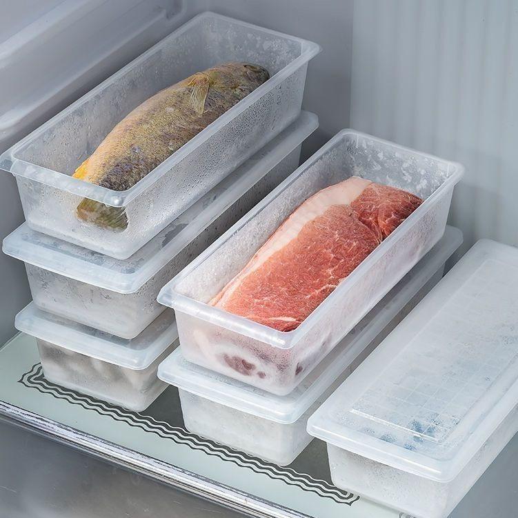  Hộp Đựng Thực Phẩm Chữ Nhật Cao Cấp Hộp đựng thức ăn thịt cá trong suốt có khay để tủ lạnh tiên lợi nhựa PP 