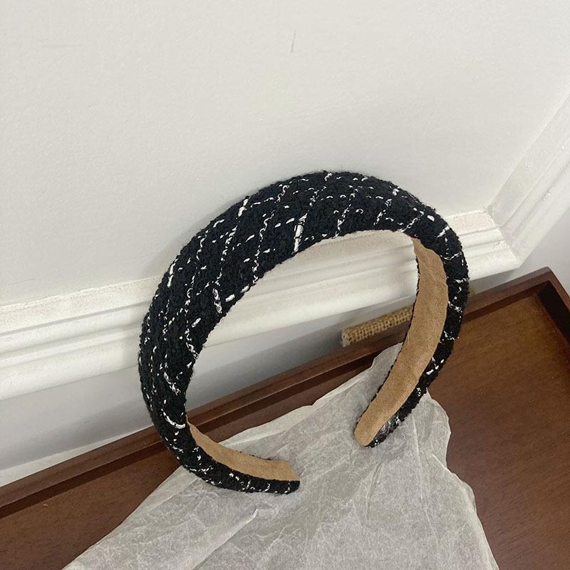 Băng Đô Vải Tuýt, Họa Tiết Kim Cương, Rộng Vành, Băng Đô Xốp, Phong Cách Cổ Điển Thanh Lịch, Kẹp Tóc Áp Lực, Phụ Kiện Tóc 1