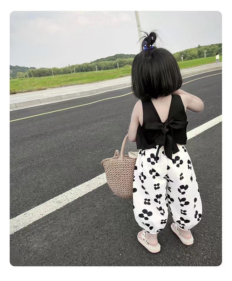 Product Introduction of Baju Atasan Tangki Bayi Perempuan, Set Seluar Cetakan Bunga, Pakaian Musim Panas 2 Keping, Putih, Stok Sedia, 90-140cm, Sesuai untuk Kanak-kanak Perempuan, B2409275 5